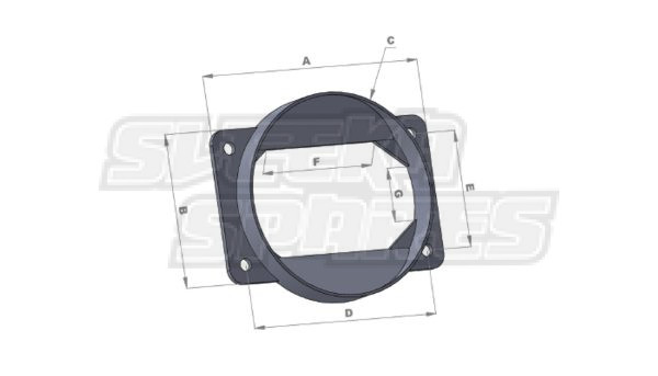 Mass Air Flow Sensor Adapter Plate For Mitsubishi Applications *DIMENSIONS*