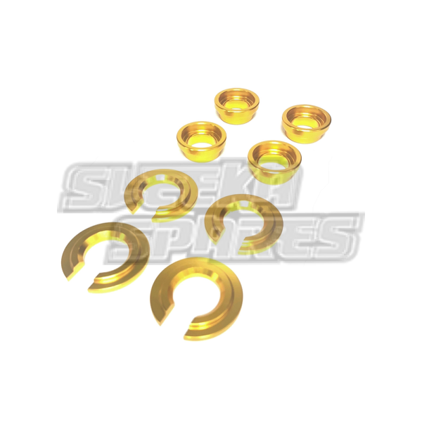 Rear Nissan Subframe Slip In Collars Gold