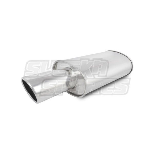 Vibrant Streetpower Oval Muffler with Round, Rolled Edge Tip