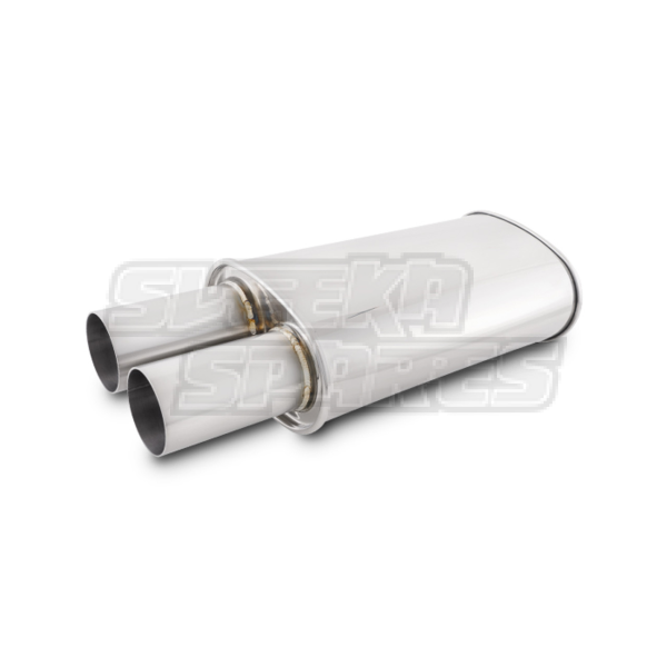 Vibrant Streetpower Oval Muffler with Dual 3" Tips