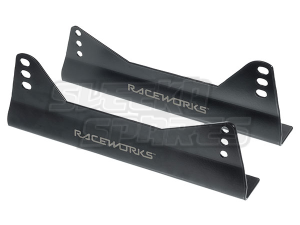 Raceworks Seat Mounts FIA Approved 125mm Black Carbon Steel